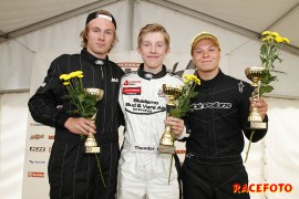 Pallen Race 2 fr v: Dennis Moen, Theodor Olsen och Alf Marius Loe Sandberg.